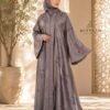 Gray Premium Embroidered Abaya
