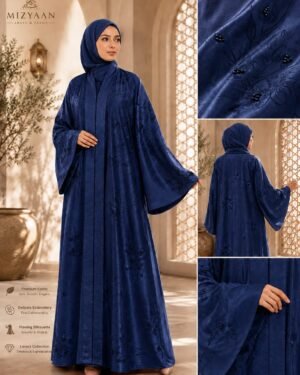 Blue Premium Embroidered Abaya