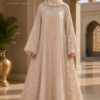 Sand Blossom Embroidered Abaya