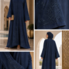 Signature Blue Embroidered Abaya