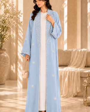 Handmade Sky Blue Abaya